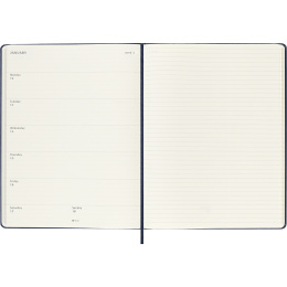 Kalender 12M Weekly Notebook 2026 Hardcover XL Sapphire Blue i gruppen Papper & Block / Kalendrar och almanackor / 12-månaderskalendrar hos Pen Store (136128)