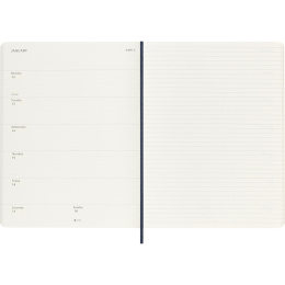 Kalender 12M Weekly Notebook 2026 Softcover XL Sapphire Blue i gruppen Papper & Block / Kalendrar och almanackor / 12-månaderskalendrar hos Pen Store (136129)