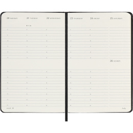 Kalender 12M Weekly Vertical 2026 Hardcover Pocket Black i gruppen Papper & Block / Kalendrar och almanackor / 12-månaderskalendrar hos Pen Store (136131)