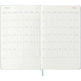 Kalender 12M Weekly Notebook 2026 Hardcover Large Aquamarine i gruppen Papper & Block / Kalendrar och almanackor / 12-månaderskalendrar hos Pen Store (136132)