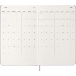 Kalender 12M Daily 2026 Hardcover Large Pastel Lilac i gruppen Papper & Block / Kalendrar och almanackor / 12-månaderskalendrar hos Pen Store (136133)