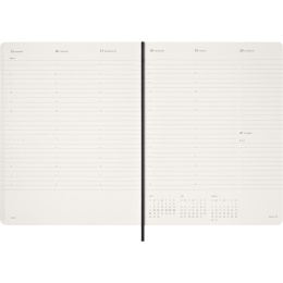 Kalender 12M Weekly Vertical 2026 Essential Softcover XXL Black i gruppen Papper & Block / Kalendrar och almanackor / 12-månaderskalendrar hos Pen Store (136134)