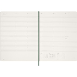 Kalender 12M Weekly Vertical 2026 Essential Softcover XXL Myrtle Green i gruppen Papper & Block / Kalendrar och almanackor / 12-månaderskalendrar hos Pen Store (136135)