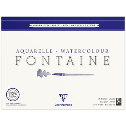 Fontaine Akvarellblock Semi-Glazed 30x40 cm 300g i gruppen Papper & Block / Konstnärsblock / Akvarellblock hos Pen Store (136160)