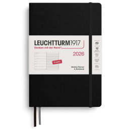 Kalender Weekly Planner & Notebook 2026 A5 Black i gruppen Papper & Block / Kalendrar och almanackor / 12-månaderskalendrar hos Pen Store (136217) Kalender Weekly Planner & Notebook 2026 A5 Black i gruppen Papper & Block / Kalendrar och almanackor / 12-månaderskalendrar hos Pen Store (136217)