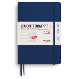 Kalender Weekly Planner & Notebook 2026 A5 Navy i gruppen Papper & Block / Kalendrar och almanackor / 12-månaderskalendrar hos Pen Store (136228) Kalender Weekly Planner & Notebook 2026 A5 Navy i gruppen Papper & Block / Kalendrar och almanackor / 12-månaderskalendrar hos Pen Store (136228)