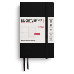 Kalender Weekly Planner & Notebook 2026 A6 Black i gruppen Papper & Block / Kalendrar och almanackor / 12-månaderskalendrar hos Pen Store (136230) Kalender Weekly Planner & Notebook 2026 A6 Black i gruppen Papper & Block / Kalendrar och almanackor / 12-månaderskalendrar hos Pen Store (136230)