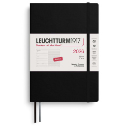 Kalender Weekly Planner & Notebook 2026 A5 Soft Cover Black i gruppen Papper & Block / Kalendrar och almanackor / 12-månaderskalendrar hos Pen Store (136238) Kalender Weekly Planner & Notebook 2026 A5 Soft Cover Black i gruppen Papper & Block / Kalendrar och almanackor / 12-månaderskalendrar hos Pen Store (136238)