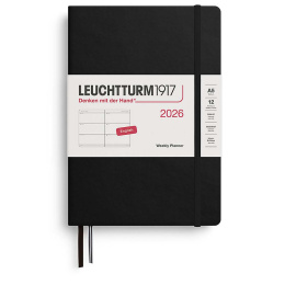 Kalender Weekly Planner 2026 A5 Black i gruppen Papper & Block / Kalendrar och almanackor / 12-månaderskalendrar hos Pen Store (136251)