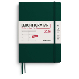 Kalender Weekly Planner 2026 A5 Forest Green i gruppen Papper & Block / Kalendrar och almanackor / 12-månaderskalendrar hos Pen Store (136256)