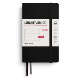 Kalender Weekly Planner 2026 A6 Black i gruppen Papper & Block / Kalendrar och almanackor / 12-månaderskalendrar hos Pen Store (136259)