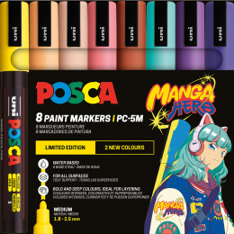 Posca PC-5M Manga Hero 8-set i gruppen Pennor / Konstnärspennor / Akrylmarkers hos Pen Store (136280) Posca PC-5M Manga Hero 8-set i gruppen Pennor / Konstnärspennor / Akrylmarkers hos Pen Store (136280)