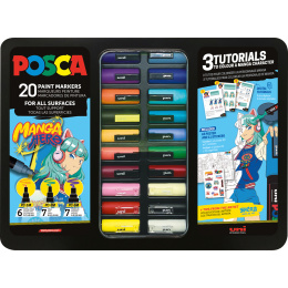 Posca Manga Hero 20-set i gruppen Pennor / Konstnärspennor / Akrylmarkers hos Pen Store (136281) Posca Manga Hero 20-set i gruppen Pennor / Konstnärspennor / Akrylmarkers hos Pen Store (136281)