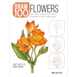 Draw 100: Flowers i gruppen Skapande & Hobby / Böcker / Inspirationsböcker hos Pen Store (136315)