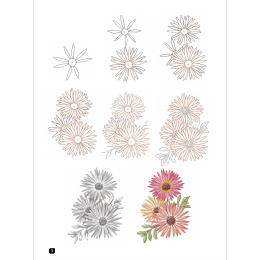 Draw 100: Flowers i gruppen Skapande & Hobby / Böcker / Inspirationsböcker hos Pen Store (136315)
