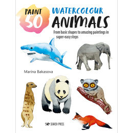 Paint 50: Watercolour Animals i gruppen Skapande & Hobby / Böcker / Instruktionsböcker hos Pen Store (136319)