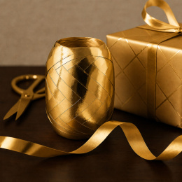 Presentband Metallic 10m x 7 mm Guld i gruppen Skapande & Hobby / Högtider och säsong / Inslagning hos Pen Store (136411)