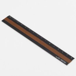 Linjal Aluminium/Läder 15 cm Black/Camel i gruppen Skapande & Hobby / Hobbytillbehör / Linjaler hos Pen Store (136443)