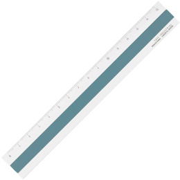 Linjal Aluminium/Läder 15 cm Silver/Turquoise i gruppen Skapande & Hobby / Hobbytillbehör / Linjaler hos Pen Store (136445)