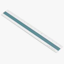 Linjal Aluminium/Läder 15 cm Silver/Turquoise i gruppen Skapande & Hobby / Hobbytillbehör / Linjaler hos Pen Store (136445)