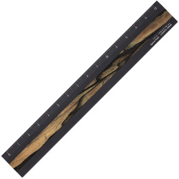 Linjal Aluminium/Trä 15 cm Black/Pale Moon Ebony i gruppen Skapande & Hobby / Hobbytillbehör / Linjaler hos Pen Store (136447)