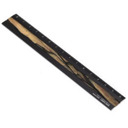 Linjal Aluminium/Trä 15 cm Black/Pale Moon Ebony i gruppen Skapande & Hobby / Hobbytillbehör / Linjaler hos Pen Store (136447)