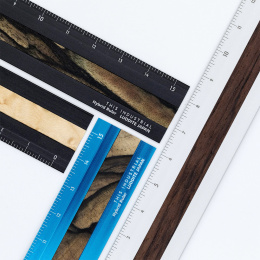 Linjal Aluminium/Trä 15 cm Black/Bird's Eye Maple i gruppen Skapande & Hobby / Hobbytillbehör / Linjaler hos Pen Store (136448)
