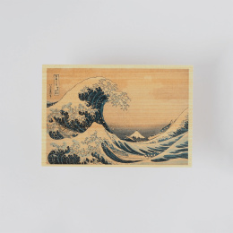 Vykort i Hinoki-trä – Hokusai ”Views of Mount Fuji” 6-set A i gruppen Skapande & Hobby / Högtider och säsong / Kort och kuvert hos Pen Store (136592)