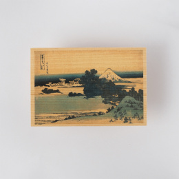 Vykort i Hinoki-trä – Hokusai ”Views of Mount Fuji” 6-set A i gruppen Skapande & Hobby / Högtider och säsong / Kort och kuvert hos Pen Store (136592)