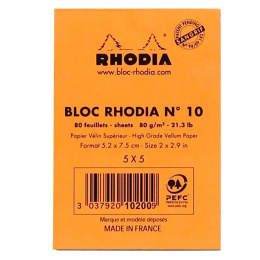 Block No.10 (5,2 x 7,5 cm) Rutat i gruppen Papper & Block / Skriva och anteckna / Skrivblock och häften hos Pen Store (136787)