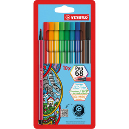 Pen 68 Fiberpenna 10-pack i gruppen Pennor / Konstnärspennor / Tuschpennor hos Pen Store (136788)