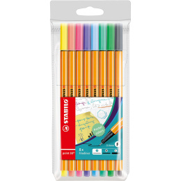 Point 88 Fineliner 8-pack Pastell i gruppen Kundsegment / Kundsegment Art hos Pen Store (136797)