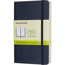 Classic Soft Cover Notebook Pocket Blue Olinjerad i gruppen Papper & Block / Skriva och anteckna / Anteckningsböcker hos Pen Store (136832)