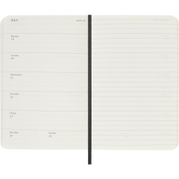 Kalender 18M WeekNote Soft Cover Pocket Black i gruppen Papper & Block / Kalendrar och almanackor / 18-månaderskalendrar hos Pen Store (137007)