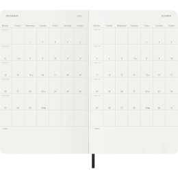 Kalender 18M WeekNote Soft Cover Large Black i gruppen Papper & Block / Kalendrar och almanackor / 18-månaderskalendrar hos Pen Store (137008)