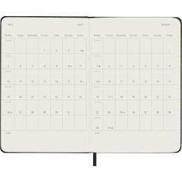 Kalender 18M WeekNote Hard Cover Pocket Black i gruppen Papper & Block / Kalendrar och almanackor / 18-månaderskalendrar hos Pen Store (137010)