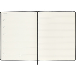 Kalender 18M WeekNote Hard Cover XL Black i gruppen Papper & Block / Kalendrar och almanackor / 18-månaderskalendrar hos Pen Store (137012)