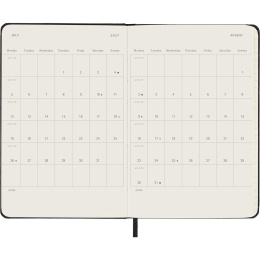 Kalender 18M Weekly Hard Cover Horisontell Pocket Black i gruppen Papper & Block / Kalendrar och almanackor / 18-månaderskalendrar hos Pen Store (137013)