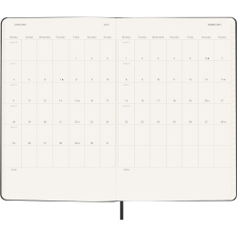 Kalender 18M Weekly Hard Cover Horisontell Large Black i gruppen Papper & Block / Kalendrar och almanackor / 18-månaderskalendrar hos Pen Store (137014)
