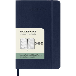 Kalender 18M WeekNote Soft Cover Pocket Sapphire Blue i gruppen Papper & Block / Kalendrar och almanackor / 18-månaderskalendrar hos Pen Store (137018)