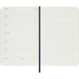 Kalender 18M WeekNote Soft Cover Pocket Sapphire Blue i gruppen Papper & Block / Kalendrar och almanackor / 18-månaderskalendrar hos Pen Store (137018)