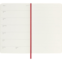 Kalender 18M WeekNote Soft Cover Large Red i gruppen Papper & Block / Kalendrar och almanackor / 18-månaderskalendrar hos Pen Store (137020)