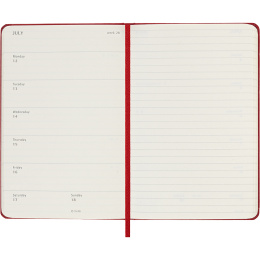 Kalender 18M WeekNote Hard Cover Pocket Red i gruppen Papper & Block / Kalendrar och almanackor / 18-månaderskalendrar hos Pen Store (137021)