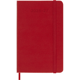 Kalender 18M WeekNote Hard Cover Pocket Red i gruppen Papper & Block / Kalendrar och almanackor / 18-månaderskalendrar hos Pen Store (137021)