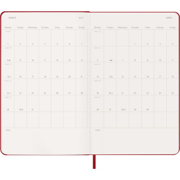 Kalender 18M WeekNote Hard Cover Large Red i gruppen Papper & Block / Kalendrar och almanackor / 18-månaderskalendrar hos Pen Store (137022)