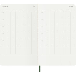 Kalender 18M WeekNote Soft Cover Large Myrtle Green i gruppen Papper & Block / Kalendrar och almanackor / 18-månaderskalendrar hos Pen Store (137023)