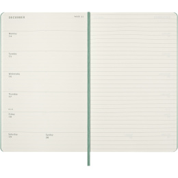 Kalender 18M WeekNote Hard Cover Large Sage Green i gruppen Papper & Block / Kalendrar och almanackor / 18-månaderskalendrar hos Pen Store (137024)