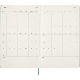 Kalender 18M WeekNote Hard Cover Large Sage Green i gruppen Papper & Block / Kalendrar och almanackor / 18-månaderskalendrar hos Pen Store (137024)