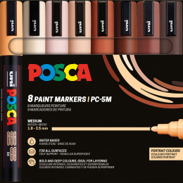 PC-5M Portrait Colours 8-set i gruppen Pennor / Konstnärspennor / Illustrationsmarkers hos Pen Store (137059)