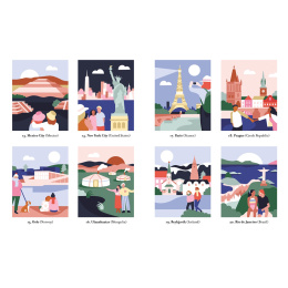 Mystery Coloring Around the World i gruppen Skapande & Hobby / Böcker / Målarböcker för vuxna hos Pen Store (137179)